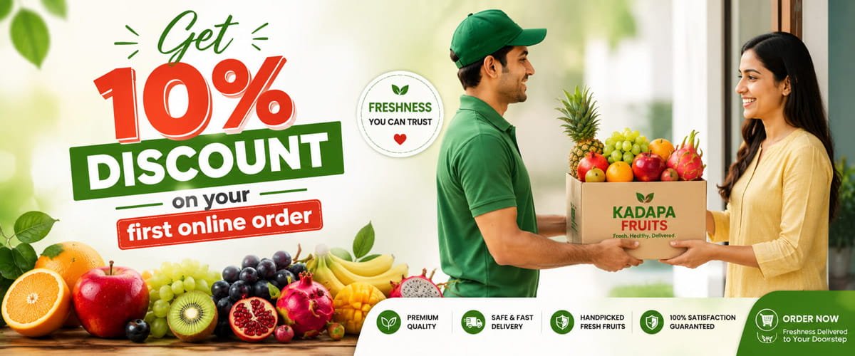 Kadapa fruits hero banner 1. Fresh fruits home delivery in kadapa