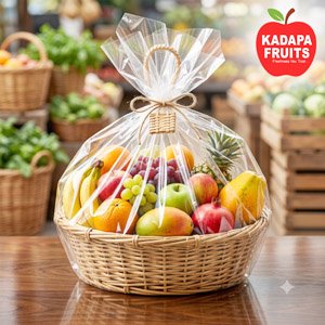 Mix Fresh Fruits Gift Basket - Free Home Delivery in kadapa.